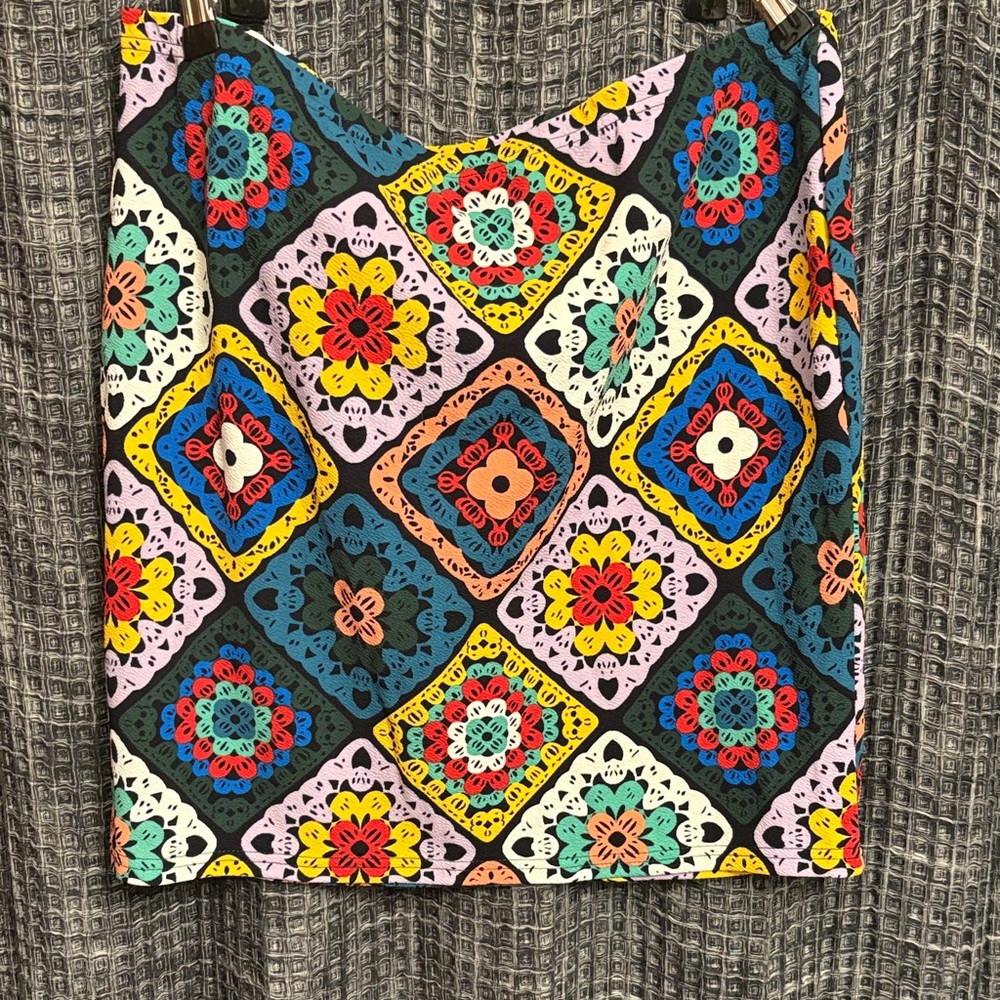 SHEIN Multicolor Geometric Mini Skirt
